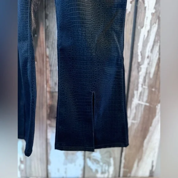 Dear John Jeanne Super High Rise Flare Cropped Jeans Size 31 (12) NWT BLACK - Picture 4 of 16